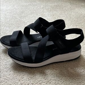 Anne Klein Sport Black Strappy Sandals